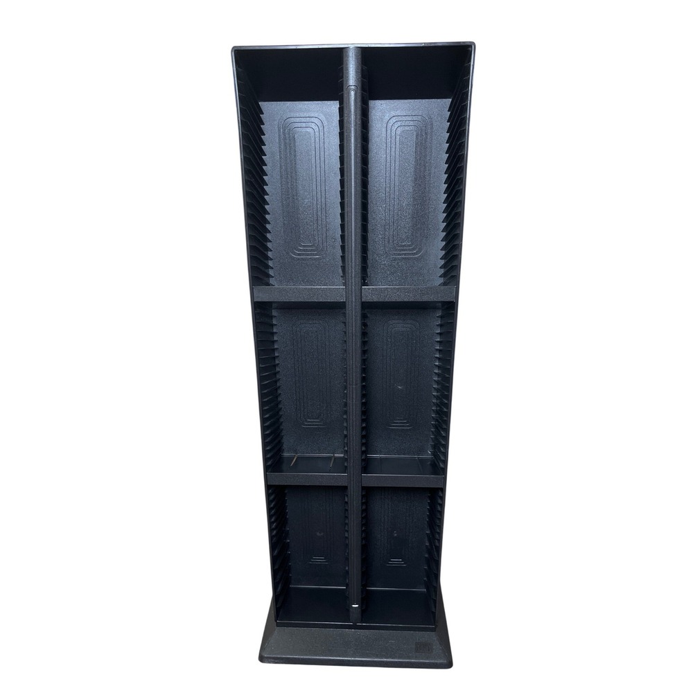 Vintage Alpha Enterprises CD Storage Tower Rack Plastic Vertical Media Organizer